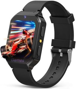 AstraMinds Reloj Inteligente Niños, Smartwatch para Niños con Cámara, 26 Juegos, Audiolibros, Música, Podómetro, Pantalla LCD de 1,69” para Niños y Niñas de 3 a 12 Años (Negro)