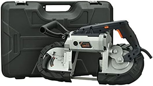 MAXXT Bandsaw, 10-Amp 5-Inch Deep Cut, Variable Speed Handheld Portable, Multi-Purpose Cutting; with Carrying Case