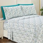 Elegant Comfort Softest and Coziest 6-Piece Sheet Set - 1500 Premium Hotel Quality Microfiber - Deep Pocket, Wrinkle Resistant 6-Piece Paisley Pattern Bed Sheet Set, King, Paisley Teal