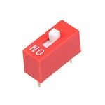 uxcell 50 Pcs Red DIP Switch 1 Positions for Circuit Breadboards PCB