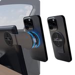 HOPON Car Phone Holder Mount for Tesla MacBook Air Screen Foldaway Invisible Aluminum with MagSafe Fit All Phone Model 3 Y S X Car Accessories Dark Gray