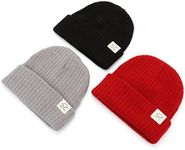 Kingrol 3 Pack Baby Knitted Beanie 