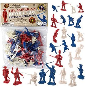 BMC Revolutionary War Plastic Army Men - 34 soldados británicos, estadounidenses y franceses