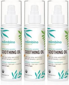Mambino Organics Soothing Baby Oil, Organic Unscented Body Oil with Jojoba, Evening Primrose, Hydrates Dry, Itchy Skin, Gentle for Babies, Kids, Vegan, Baby Care Products, 3 Pack, 5 fl oz