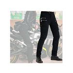 Full Season Motorcycle Pants Ladies Riding Jeans 4 Detachable Liner, Waist Legs High Stretch Wear Comfortable, Breathable for Outdoor Riding, Equestrian, Adventure Travel