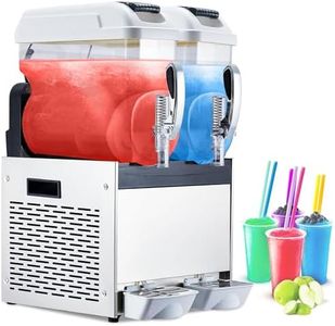 GarveeTech 12 L*2 Commercial Slushie Machine, 700W slushy machine, 6.4 gals cocktail margarita frozen drink machine for home, Electric Large Slushie Machine with Self-cleaning Mode for Restaurant Bar