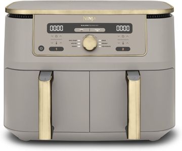 Ninja MAX Dual Zone Digital Air Fryer, 2 Drawers, 9.5L – 6-in-1 Non-Stick, Dishwasher Safe, Stone Gold
