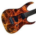 DesignDivil Custom Guitar Skin Vinyl Wrap Laminated Air Lease Print Decal. Flame Swirl GS10