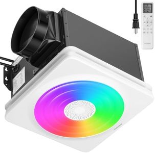 VIVOHOME Bathroom Exhaust Fan with Humidity Sensor, RGB Lights & Speaker