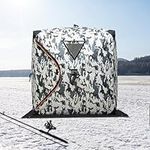 Portable Ice Fishing Tent, Fishing Tent, 2 Man Weather Protection Tent without Base, Thermal Hut for Ice Fishing