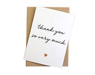 Thank You So Very Much with Letterpress Foil Heart Card