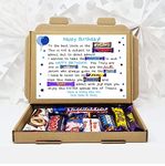 Personalised Birthday POEM Chocolate Treats Box Gift Hamper Sweet Present - Hug in a box - Thoughtful fun Gift (Uncle)