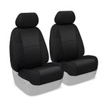Coverking Custom Fit Front 50/50 Bucket Seat Cover for Select Toyota Camry Models - Neosupreme Solid (Black)
