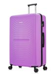 FLYMAX 24" Medium Size Suitcase Super Lightweight 4 Wheel Spinner Hard Shell ABS Luggage Hold Check in Travel Case Purple