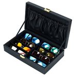 Hard Craft Sunglasses Specs Spectacle Eyewear Goggles Organizer Box Case 8 slots PU Leather Sunglass Shades Holder Cover Pouch Organiser Box For Men and Women