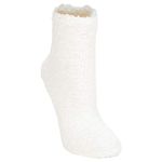 World's Softest Women's One Size Vanilla Cozy Quarter Socks with Slip-Resistant Grippers