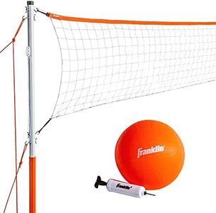Franklin Sports Volleyball Set, Includes 1 Net with Stakes, Ball and Pump with Needle, Starter,Orange