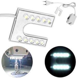 Lampe de machine à coudre, lampe à col de cygne flexible à LED avec base de montage magnétique pour l'artisanat, prise UE 110-265V pour machine à coudre