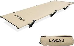 G2 GO2GETHER Foldable 4lb Camping Cot, Durable Travel Cot, Ultralight for Backpacking, Summer Hiking, Mountaineering, Easy to use for Woman & Man, Comes with Storage Bag(Beige)