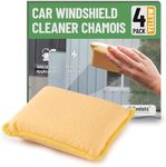 Evelots Car Windshield Cleaner Chamois, 4 Pack, Window Glass Defogger Sponge, Yellow