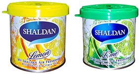 My Shaldan Lemon Car Air Freshener (Yellow, 80 g) & Lime Car Air Freshener (Green, 80 g) Combo