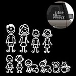 (Set of 10) Family Car Decals Bundl