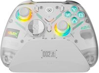 BLESSOURCE PC Controller,Bluetooth Controller with Hall Triggers,Hall Joysticks,RGB Light,for PC/Switch/iOS/Android 1000mAh with Charging Dock.