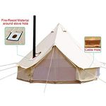 Sporttent Camping 4 Season Waterproof Cotton Canvas Bell Tent with Stove Hole and Cable Hole (7M/23(ft))