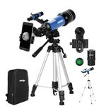 Aomekie 70/400 Astronomy Telescope for Adults Beginners Kids with Backpack Adjustable Tripod Phone Adapter, Max 120X for Moon Watching