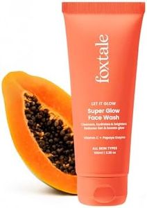 Foxtale Super Glow Detan Face Wash with Vitamin C & Papaya enzyme, Tan Removal, Brightens & Reduces Pigmentation, Gentle Exfoliation | Face Wash for Men & Women | All Skin Types - 100ml