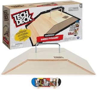 TECH DECK Performance Series, Shred Pyramid Set with Metal Rail and Exclusive Blind Fingerboard, Made with Real Wood, Kids Toy for Boys and Girls Ages 6 and up