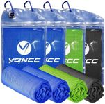 YQXCC 4 Pack Cooling Towel (47"x12") Ice Towel for Neck, Microfiber Cool Towel, Soft Breathable Chilly Towel for Yoga, Sports, Golf, Gym, Camping, Running, Fitness, Workout & More Activities