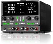 NICE-POWER Dual DC Power Supply Variable: 30V 10A Adjustable Switching Regulated Series (60V 10A) Parallel (30V 20A) Bench Lab Power Supplies with OCP & OVP, Memory Storage, Output Switch