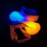 AMAZEABLES LED Poi Balls - Upgraded Soft Spinning Glow Poi Socks for Beginner Kids and Professional Rainbow Fade and High Strobe Spinning LED Glow Toy Light Up Balls, Pair Glow Poi Balls