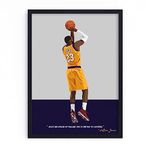 QUOTE - UNQUOTE ART lebron James Poster, Basketball Merchandise, NBA Gifts, 11x14 inches, Black Frame