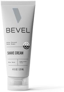Bevel Shaving Cream for Men, Moisturizing Shave Cream with Aloe Vera and Vitamin E to Soothe Skin and Prevent Razor Bumps, 4 Fl Oz (Packaging May Vary)