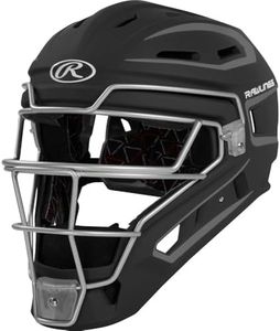 Rawlings | Velo 2.0 Catcher's Helmet | Baseball | Junior (6 1/2" - 7") | Black/Graphite