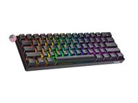 Geeky GK61 SE 60% | Mechanical Gaming Keyboard | 61 Keys Multi Color RGB LED Backlit for PC/Mac Gamer | ANSI US American Layout (Black, Mechanical Speed Silver)