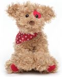 Bearington Harry Hugglesmore The Valentine's Day Stuffed Animal, 11 Inch Brown Puppy Stuffed Animal, Ideal for Valentine's Day Gifts