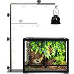 NEPTONION Reptile Fixed Bracket Lamp Stand, Terrarium Height Adjustable Floor Light Stand, Metal Basking Lamp Holder, Used for Amphibians and Reptiles, Such as Lizards, Bearded Dragons, Snakes, L Size