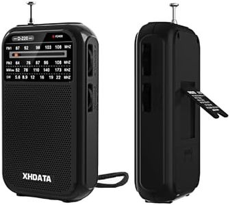 XHDATA D220 Portable Radio AM FM SW Radio Battery Operated Radio, Shortwave Radio with Headphone Jack, Excellent Reception Transistor Radio, Pocket Radio for Gift, Family, Elder