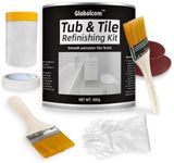 Bathtub Refinishing Kit White, 17oz Bathtub Resurface kit Bathroom Countertop Paint Repair Kit Porcelain Sink Paint Fiberglass Bathtub Paint Tile Refinishing Kit