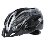 Trespass Crankster, Black, S/M, Adjustable Cycle Safety Helmet with Ventilation, Small / Medium, Black