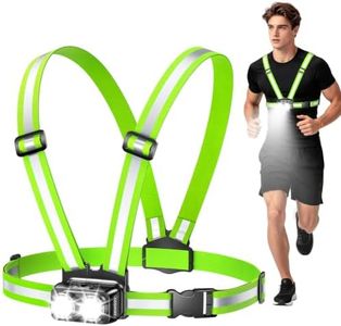 Zewdov 800LM Ultra Bright Running Lights for Runners, 7 Modes & 360° Reflective Running Gear, IPX4 Waterproof, 45° Adjustable Rechargeable Running Light for Walking/Hiking/Cycling/Working/Jogging