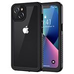 Lanhiem for iPhone 13 Case, IP68 Waterproof Dustproof Shockproof Cases for iPhone 13 with Built-in Screen Protector, Full Body Sealed Protective Front and Back Cover for iPhone 13-6.1 inch (Black)