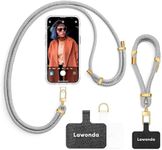 Lawonda 2 Pads Phone Lanyard Adjustable Crossbody Cell Phone Neck Strap Universal Mobile Phone Wrist Lanyard + 2pcs Phone Patch Tether Tab for Travel Essentials