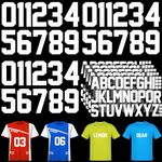 223 Pcs Iron on Letters and Numbers, 8 Inch Clothing Heat Transfer 0 to 9 Jersey Iron on Numbers, 2 Inch White Iron on Vinyl Letters with A-Z PU Alphabets Sticker for DIY Craft Team Uniform Sports