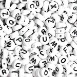 Alphabet Letter Beads, 300 Pcs Roun
