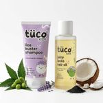 Tuco Natural Anti Lice Combo | Lice Shampoo 40ml + Anti lice Hair Oil 100ml | Perfect for Lice & Itchy Scalp | Natural active with Camphor, Neem, Tea Tree Oil | Safe for kids