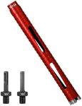 SALI Diamond Core Drill Bits 1 1/8" Diameter 10"/254mm Drilling Depth 5/8-11" Thread Core Bit Turbo Laser-Welded Segments for Cured Concrete with Rebar Brick Block Masonry Stone with Two Adapters（Red）